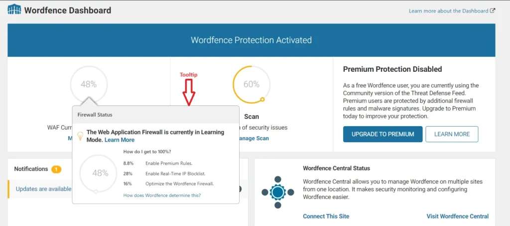 Firewall Status Tooltip