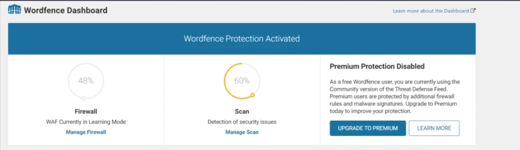 Wordfence Dashboard