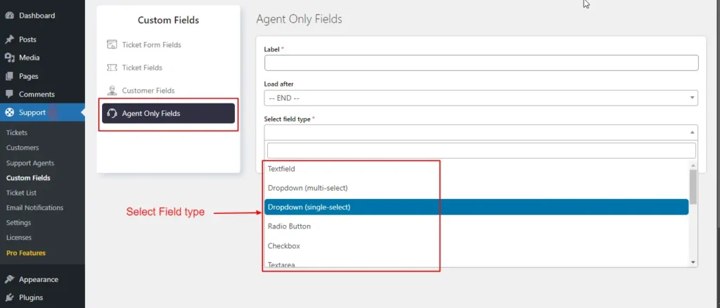 Adding New Agent Only Fields