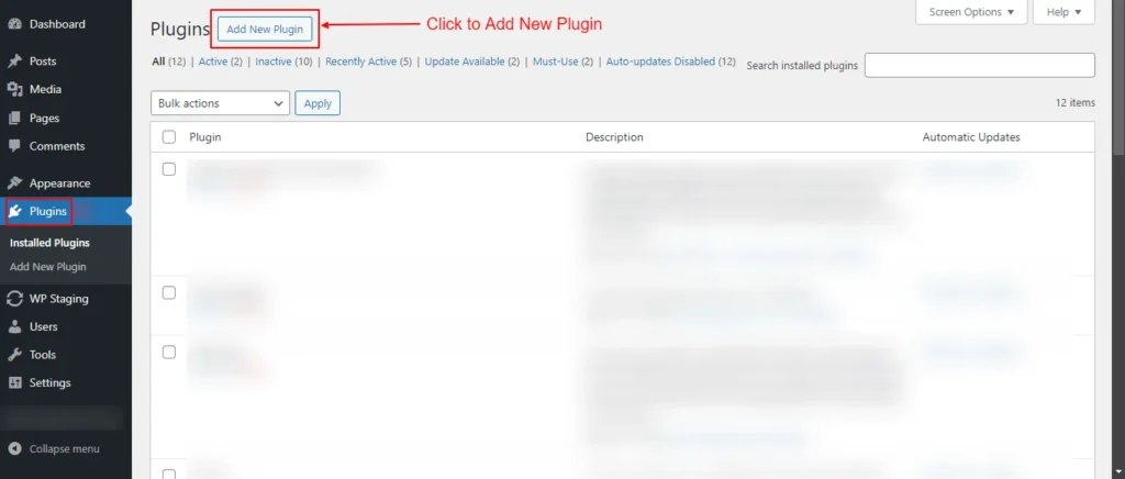 Click on Add New Plugin