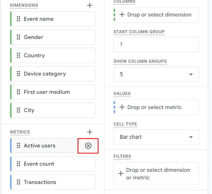 Delete metrics