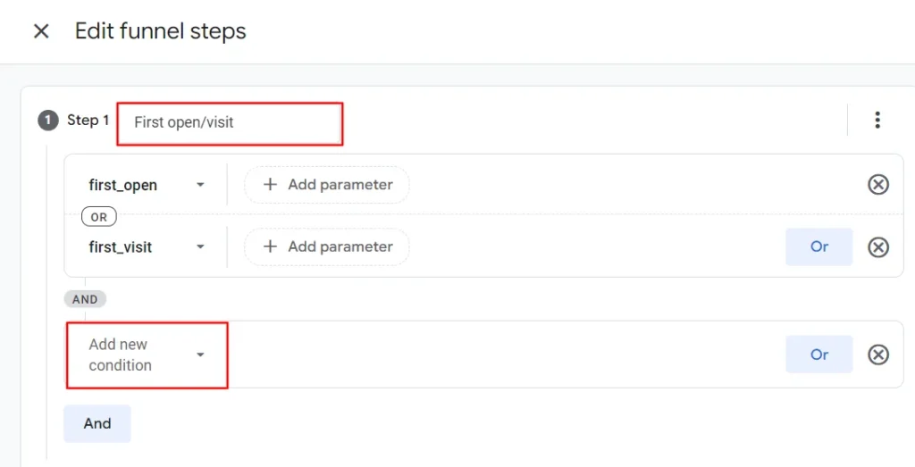 Add new Condition to the Funnel Step