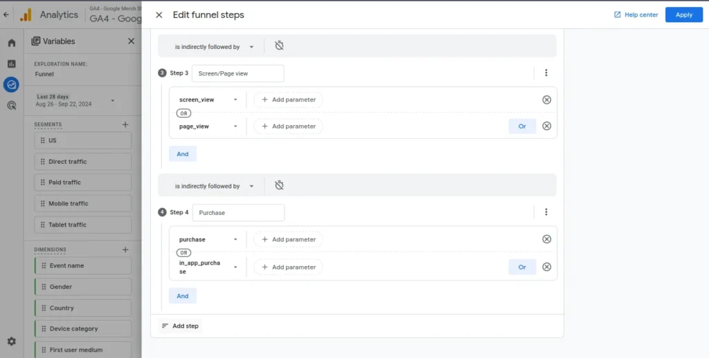 Adding AND OR and Parameters, Filter