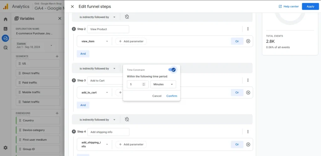 Set and Enable Time Constraint