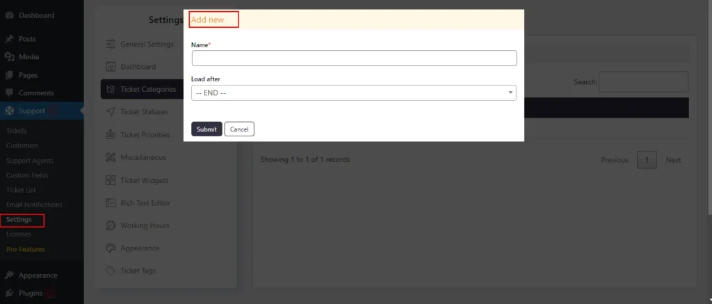 Add New Ticket Category