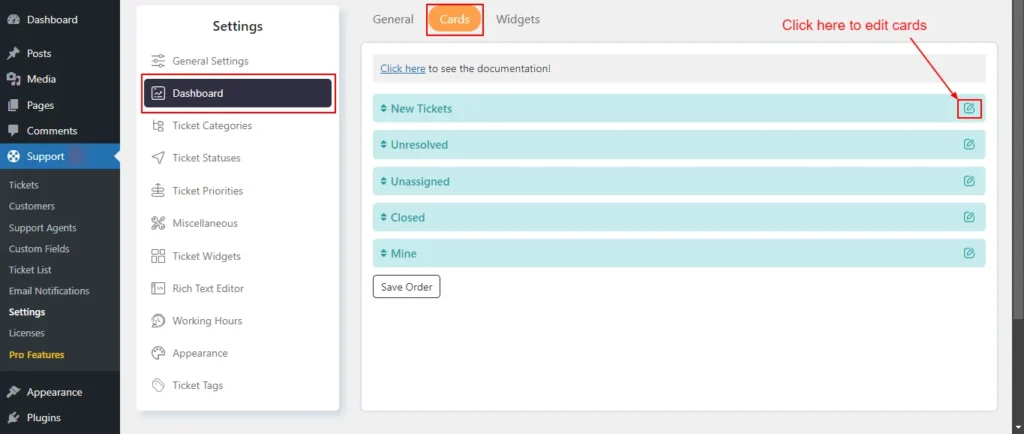 Dashboard Cards