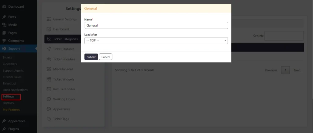 Edit Ticket Categories