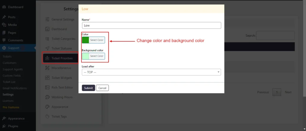 Editing Ticket Priorities
