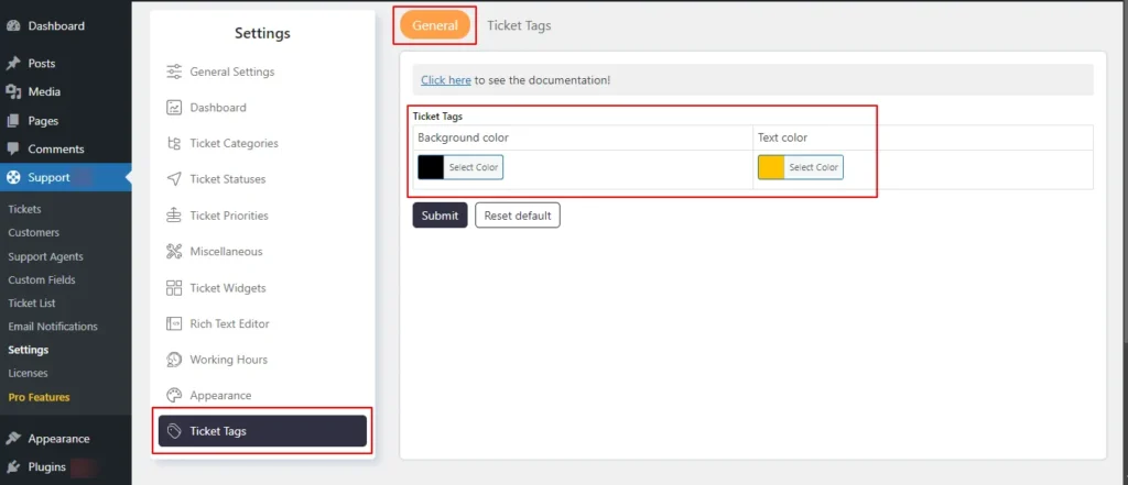 Ticket Tags General (Customizing Tag Appearance)
